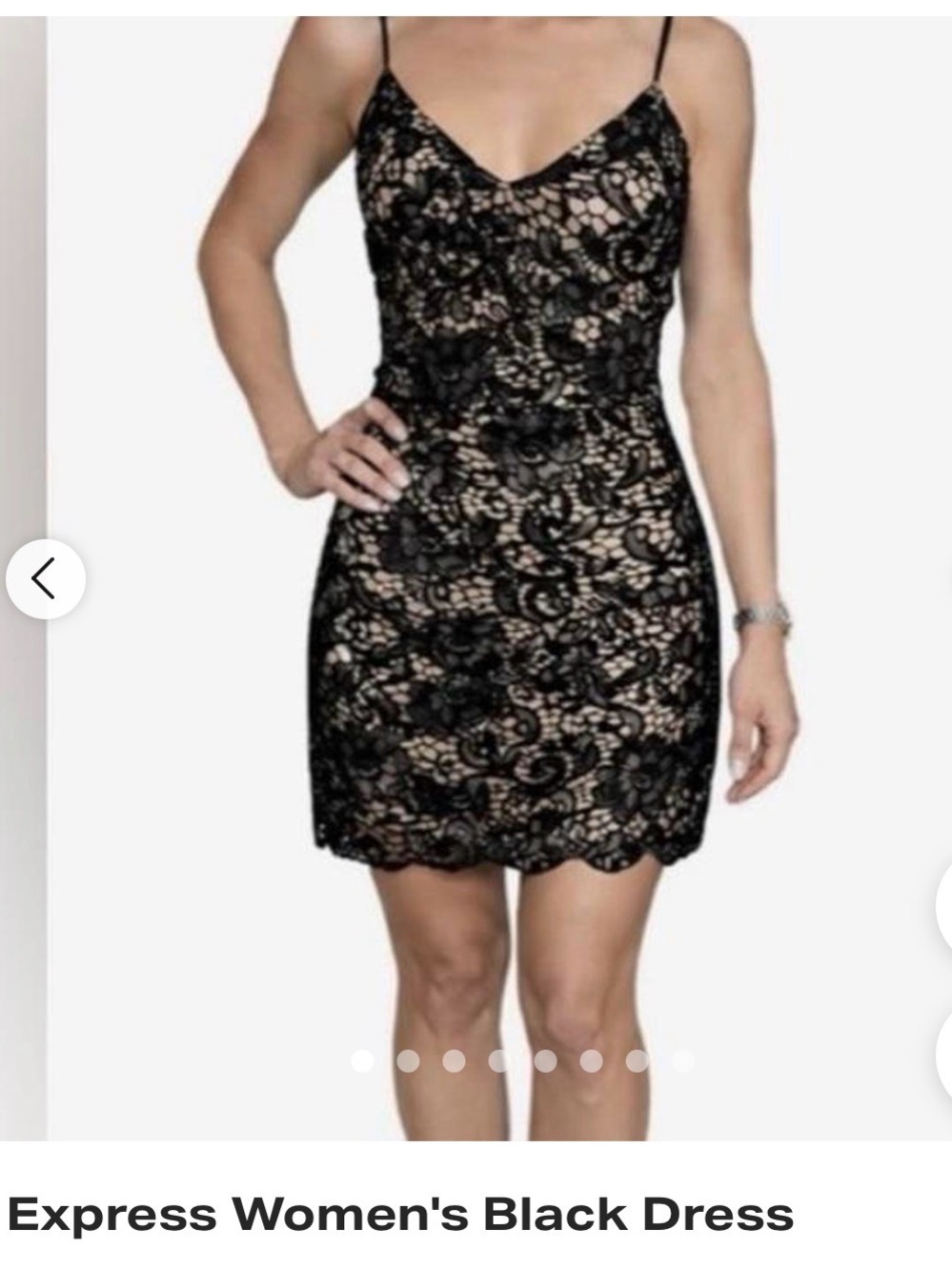 Express Black Lace Dress with Lining